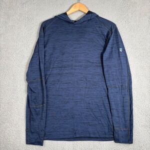 KUHL Hoodie Mens XL Blue Engineered Space Dye Sun Shirt Active Outdoor Hiking